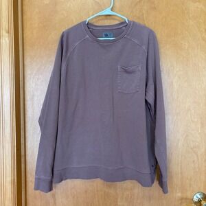 VRST Crewneck Sweatshirt Long Sleeve Pocket Pullover Top Mens XLarge Brown